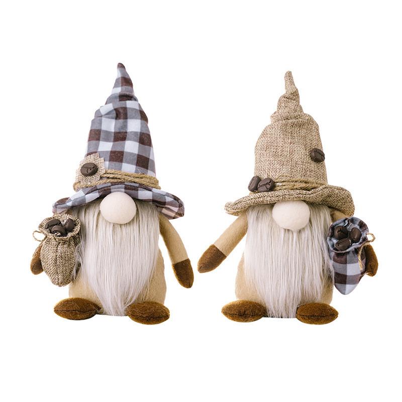 Bean Adorable Coffee Gnome Figurine Cozy Home Accent With Rustic Design Cloth