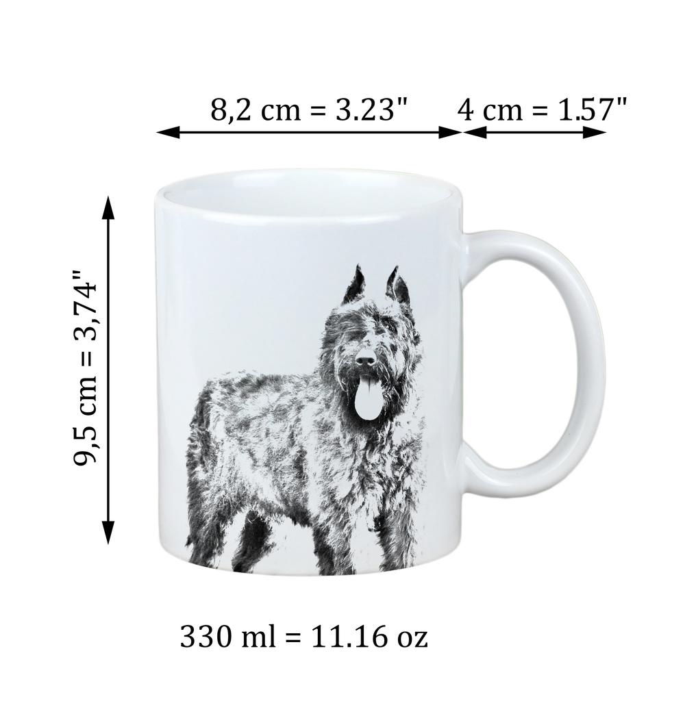 Bouvier Des Flandres, Flanders Cattle Dog - Cup with a Dog, Cute Cup with Graphics, a Gift with Your Photo from the Art-Dog Brand