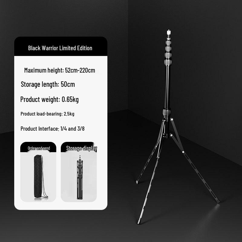 Foldable Aluminum Tripod: Portable Outdoor Light Stand for Godox Flash Photography