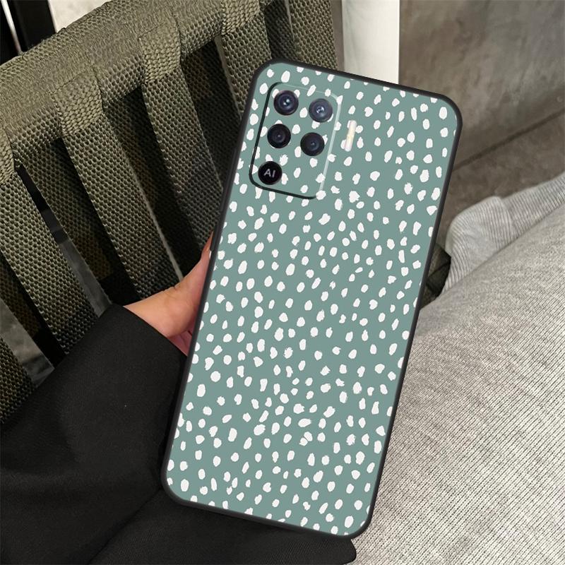 Polka Dot Case For Oppo A80 A60 A40 A94 A54 A98 A78 A18 A38 A58 A16 A76 A96 A17 A77 A74 A57S A15 Cover