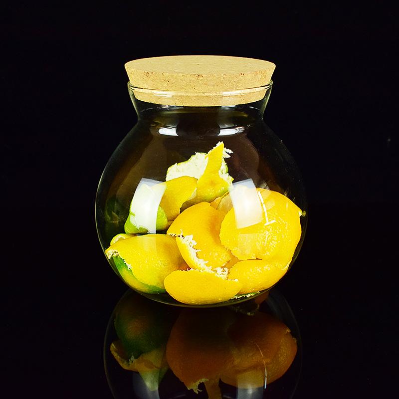 Heat-Resistant Transparent Glass Storage Jar for Food, Dried Fruit, Grains, and Tea