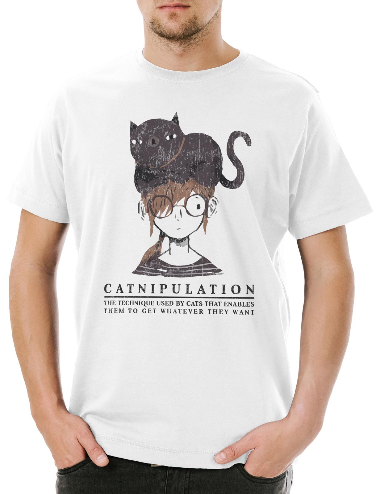 Catnipulation Mens T-Shirt Mens Womens Tees Top Cats Cat Cats Love Love Addicted Addict S