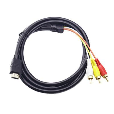 1,5m Audio-Video-Kabel verlustfrei zu 3 Stecker HDMI-kompatibel Stecker Goldbeschichtet Cinch Stecker TV