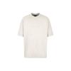 Ss24 Solid Color Letter Crew Neck Pullover Loose Short Sleeve T-Shirt Men T-Shirt Beige 3D1T76-1JWZZ-06G2