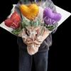 10Pcs Mini Love Flower Holding Balloons Bouquet of Flowers Balloons Valentines Day Mothers Day Party Wedding Diy Decors