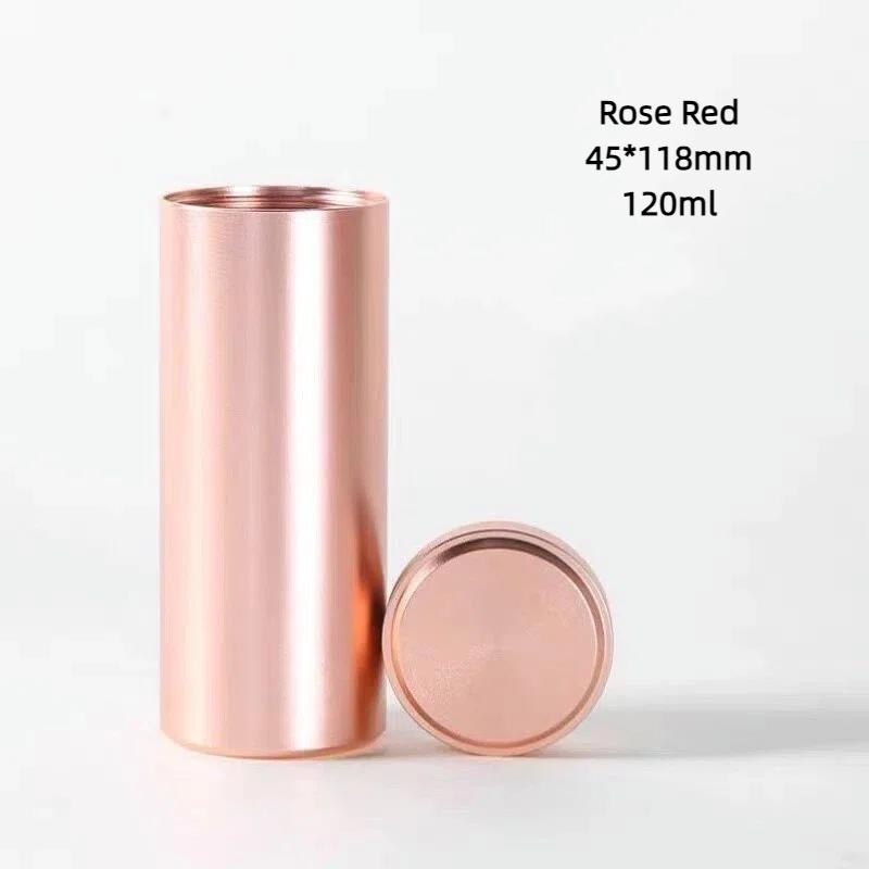Luftdichte Geruchsdichte Teedose aus Aluminiumlegierung Mini Kräuter Vorratsbehälter Tragbarer Kaffee Aufbewahrungsbehälter Auslaufsichere Teedose