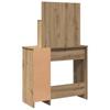 Makeup Vanity with LED Lights Artisan Oak Finish 86.5 X 35 X 136 Cm