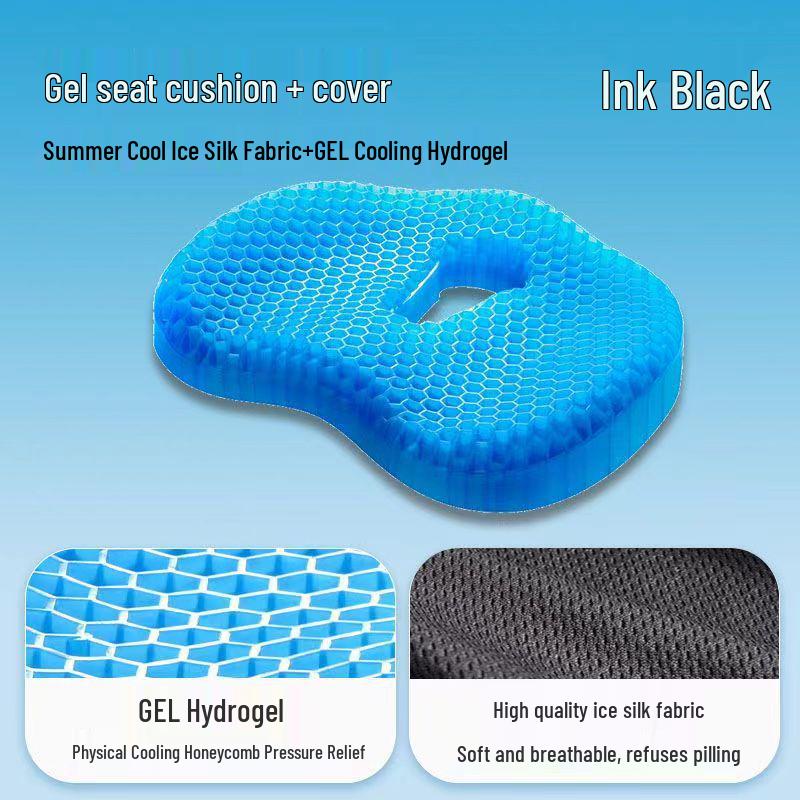 Silicone Honeycomb Gel Seat Cushion – Cool Summer Comfort for Office or Car