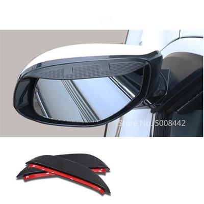 For Mitsubishi Outlander 2016 2017 2018 Car Rear View Glass Mirror Rain Eyebrow Shield Sun Visor Shade Frame 2PCs