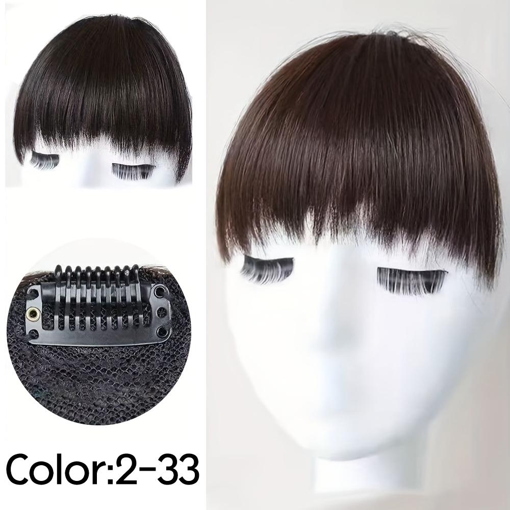 MERISIHAIR Synthetic Black Curved Bangs Clip In Hair Extensions 6 Inch Black Hairpiece Hair Clip Natural Looking For Women Everyday Hairstyle