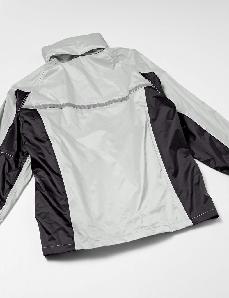 Rain Top and Bottom Fully Mesh 3D Breeze L [Document] Suit, Set, Breathable, Waterproof, Lining, Rain, Men's, Gray,