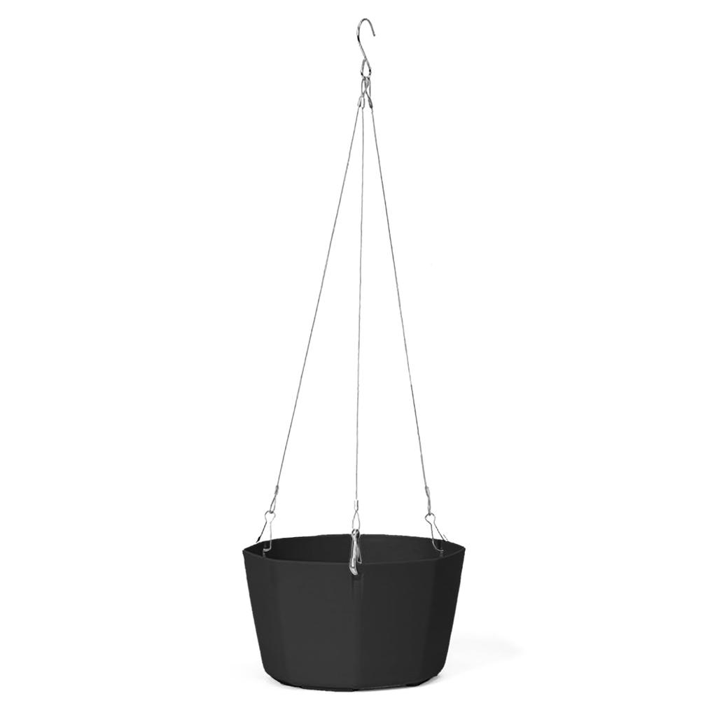 Hanging Hanging Flower Houseplant Wire Hanging Pot Lifactlab. Planter, Pot, Pot, (Matte Black, 15cm)