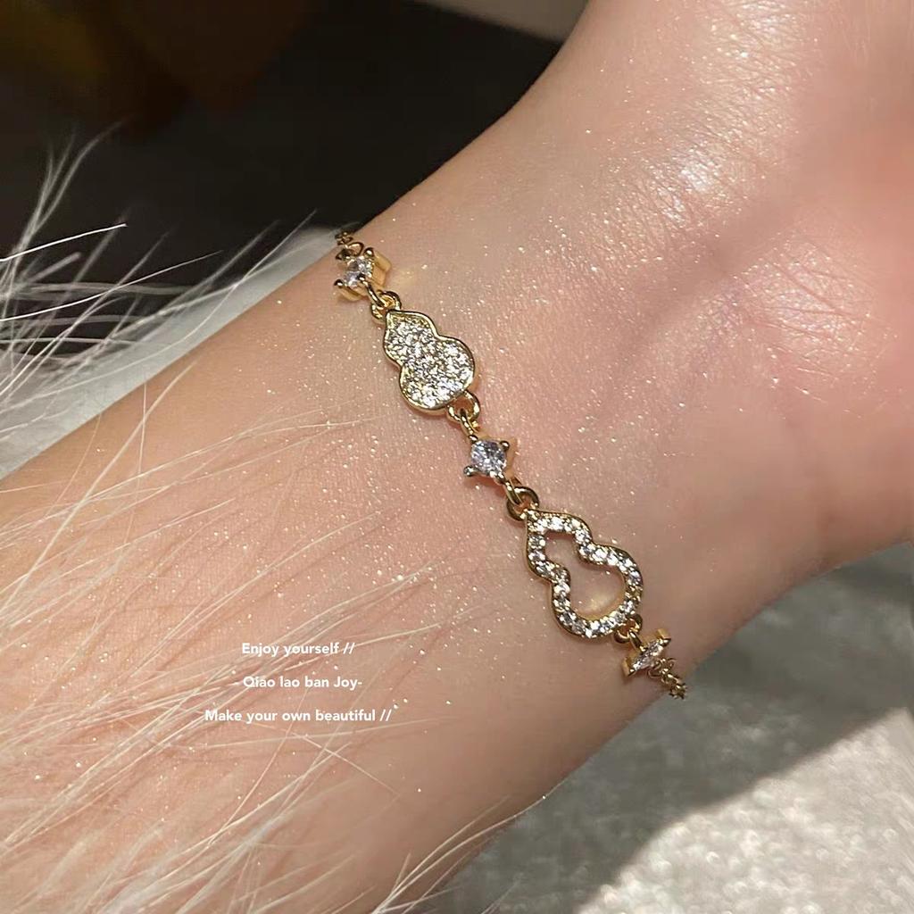 Chinese Daughter Gold! Retro Fulu Bracelet Women'S National Style Gourd Bracelet Light Luxury Niche Exquisite Bracelet Jewelry