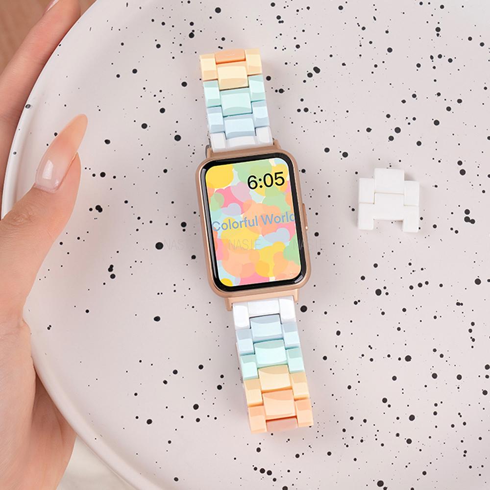 Candy Rainbow Band For Samsung Galaxy Fit 3 Fashion Loop For Samsung Fit 3 Smart Watch Correa Accessories