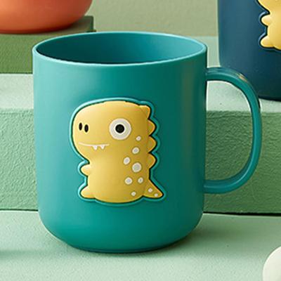 Bathroom Toothbrush Holder 400ml Dinosaur Unbreakable Drinking Portable Drinking Cup for Children Boys Girls Kids Toddler