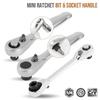 Mini Ratchet Wrench Double Ended Ouick Socket Screwdriver Hex Torque Wrenches Set Ratchet Spanner Hand Repair Tools