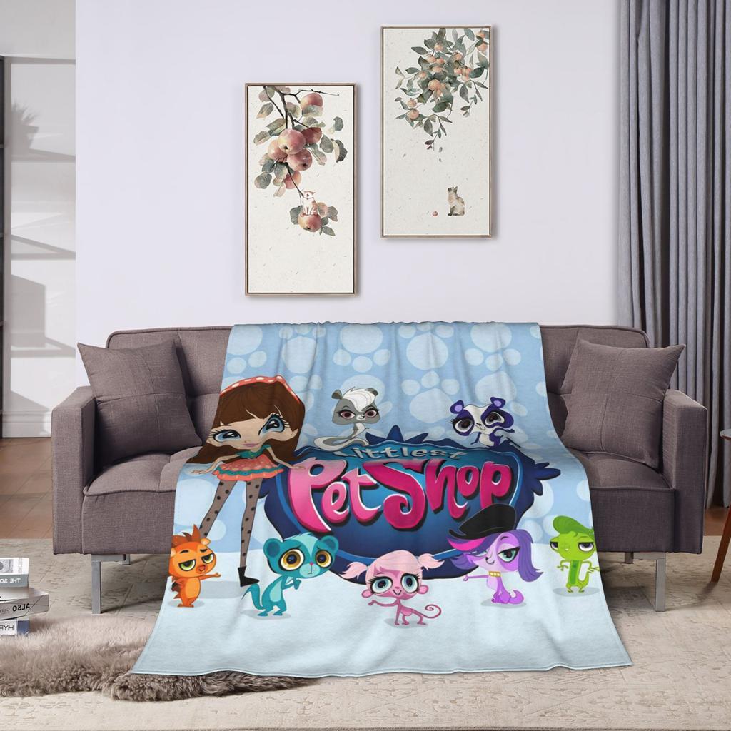 Littlest Pet Shop Blankets  Super Warm Fluffy Plush Throw Blanket For Home Decor Airplane Travel Flannel Bedspread Bed Cover