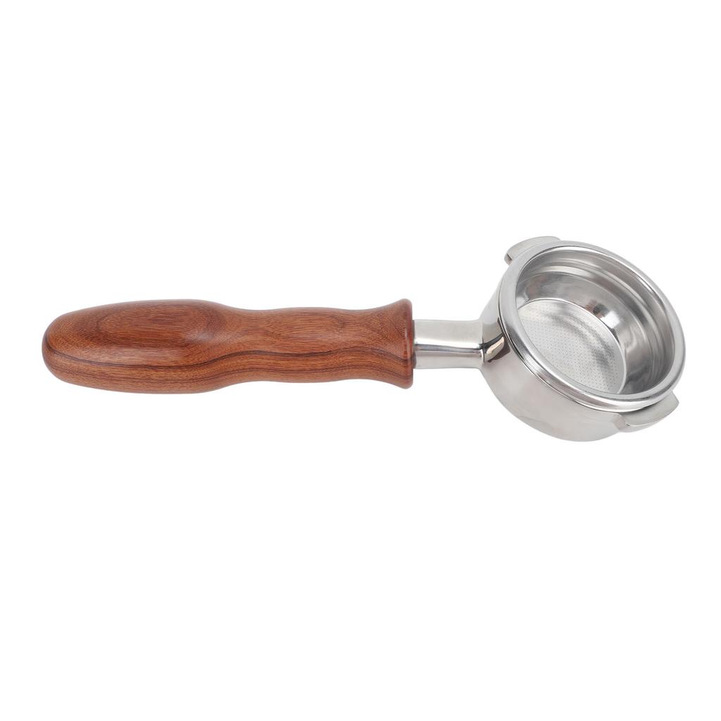58mm Portafilter Bottomless 2 Ears Detachable Wood and Stainless Steel Coffee Machine Bottomless Filter for