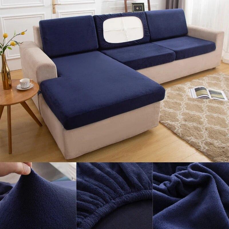 Lavabilă, detașabilă, husă de pernă de șezut pentru canapea de pluș Huse de protecție elastică pentru animale de companie Husă de pernă pentru canapea pentru mobilier