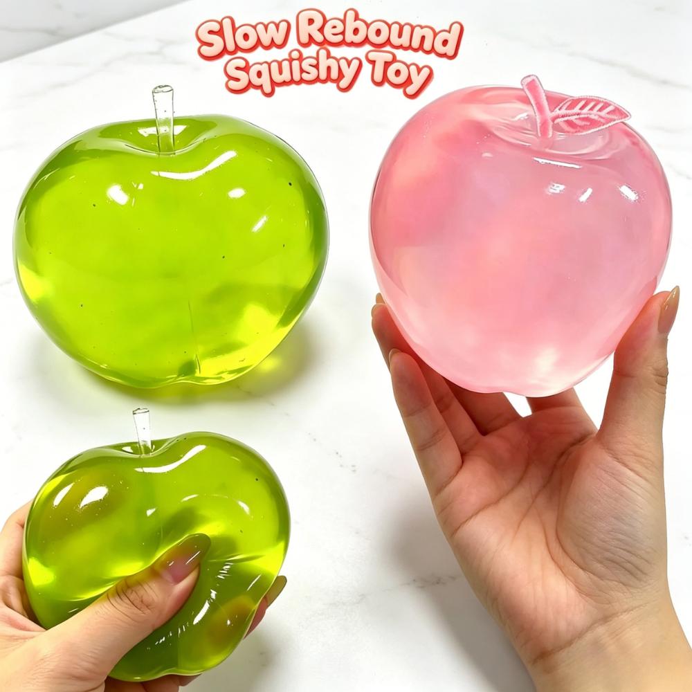 Discover Intime A Set Of Apple Maltose Squishy Toys Sensory Fidget Anti-Stress Toy Soft Transparent Simulated Slow-Rebound Decompression Toy