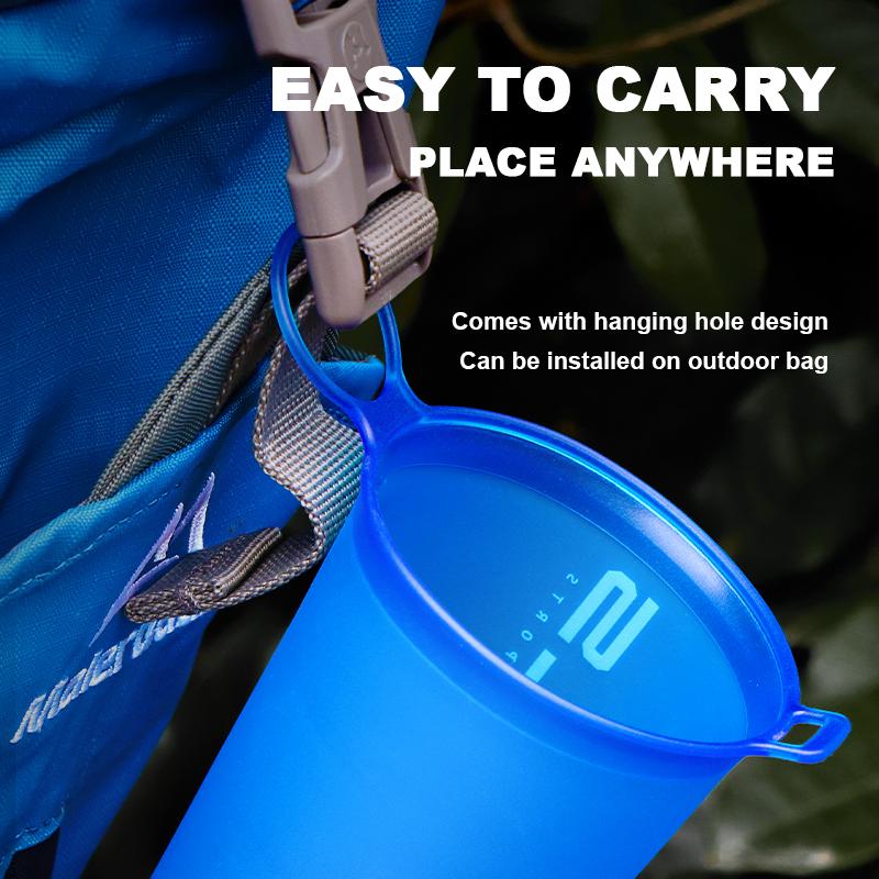 1pc 200ml Foldable Sports Water Cup Marathon Cross-country Running Folding Soft Water Cup Small and Light Easy To Carry Cup