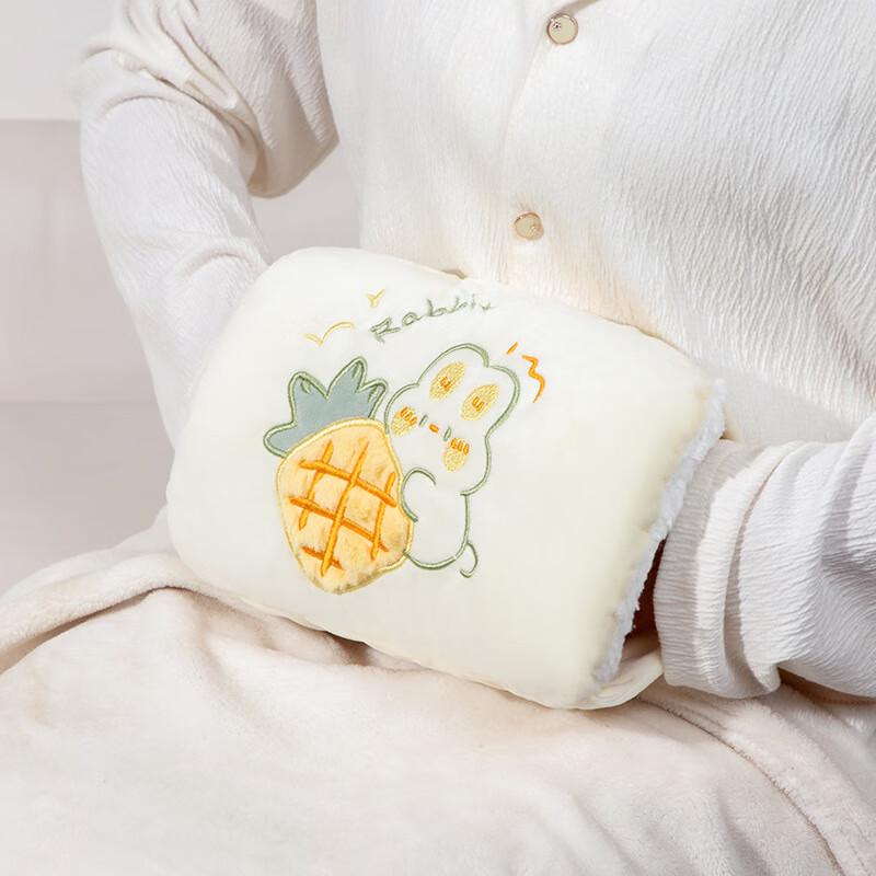Cute Cartoon Rechargeable Hot Water Bottle with Removable Plush Cover