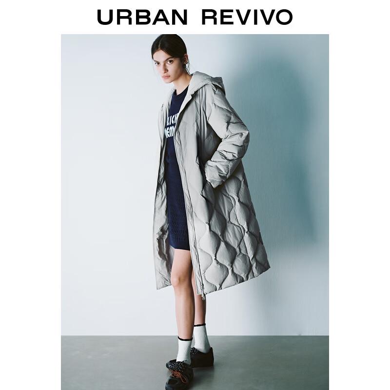 

UR Women s Hooded Quilted Double-Zip Down Jacket XS