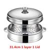 Stainless Steel Pot Steamer Rice Cooker Food Steaming Grid with Double Ear Drain Basket Kitchen Cooking Bamboo Steamer Cooker