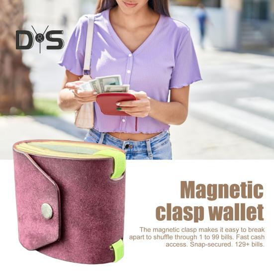 Peněženka Cash Wrap Rychlý přístup k hotovosti Držák na peníze Organizér na hotovost z umělé kůže s magnetickým zapínáním Praktická peněženka pro barmana, holiče