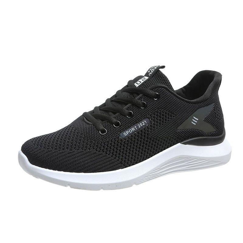 Cloth shoes women's flying woven walking shoes soft sole non-slip mother sneakers fashion running shoes women