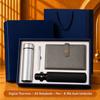 Custom Logo 7-in-1 Business Gift Set Power Bank Bluetooth Speaker Vacuum Flask 304 Stainless Steel Silver Gift Box