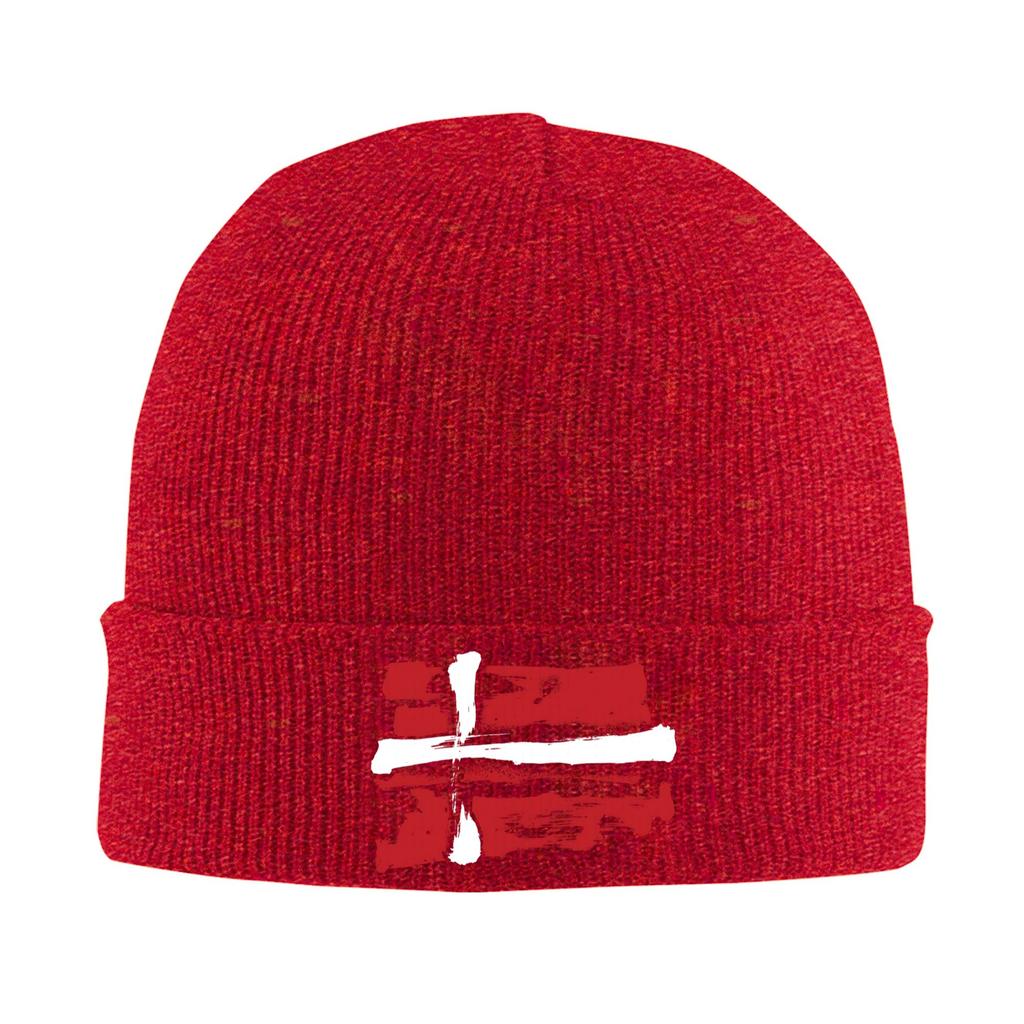 Denmark Flag Pencil Strokes Bonnet Hats  Beanie Hats Autumn Custom Knit Hat Trendy Unisex Women Kpop Elastic Cap