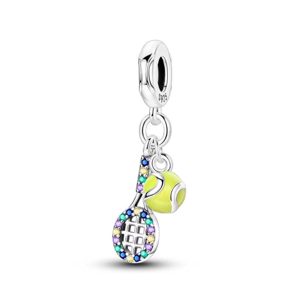 925 Silver Football Beads Roller Skates Baseball Golf Pendant Fit Original Bracelet Accessories DIY Jewelry Women Boxing Charms