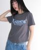AMES-WORLDWIDE Round Hem Crop Tee Light Charcoal
