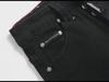2024 Punk-Style Schwarze Bestickte Slim Stretch Herren Skinny Jeans