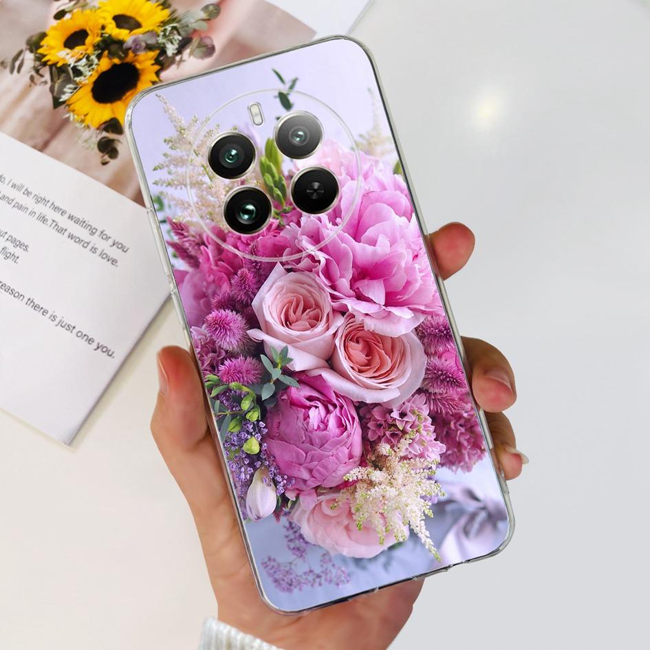 For Realme 12 Pro Plus Case Popular Flower Astronaut Soft Clear Silicone Phone Cover on Realme 12 Pro 5G 2024 Funda RMX3842 Case