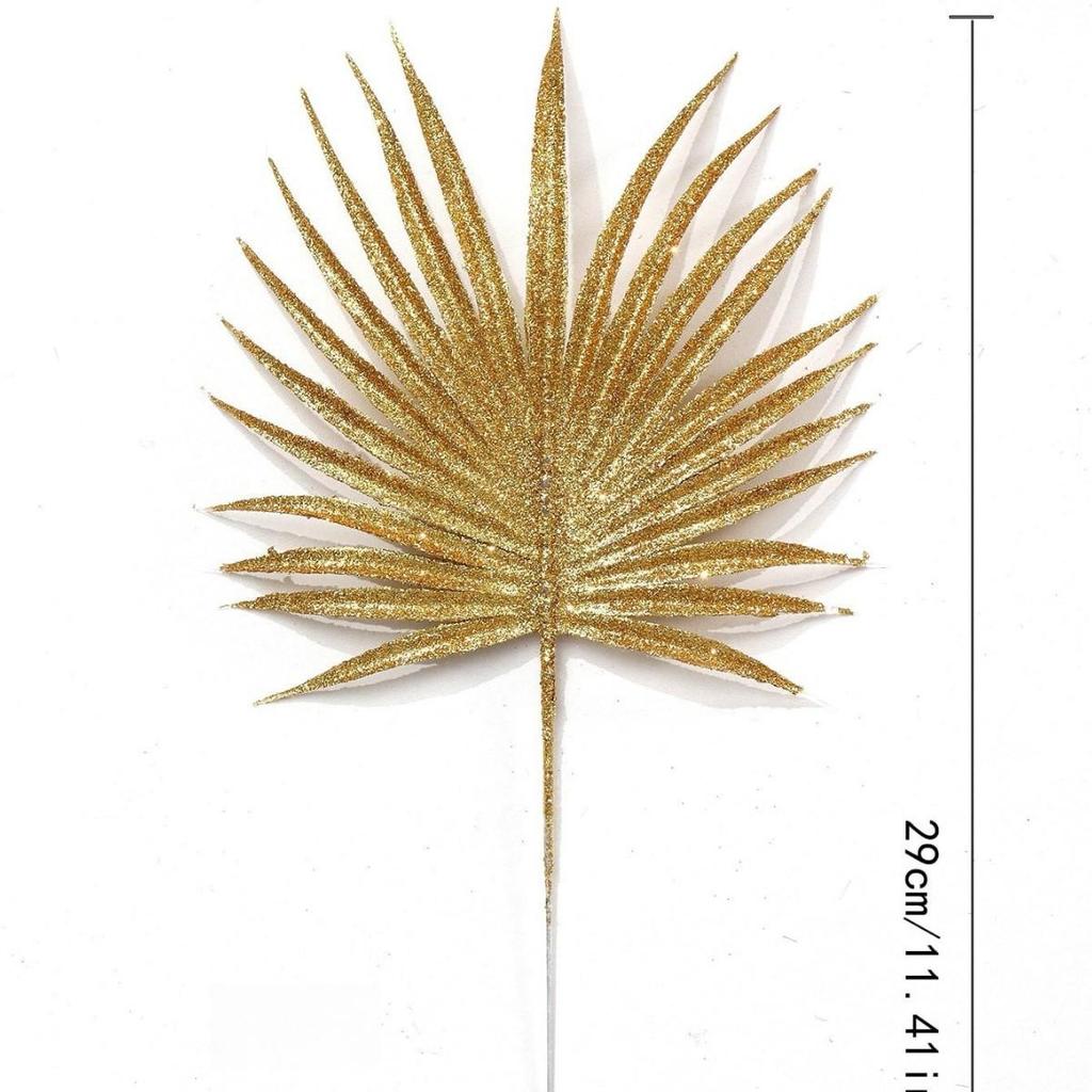 Gold Wheat and Bamboo Leaf Floral Arrangement for Home and Christmas Decoration