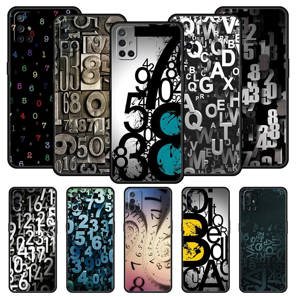 Phone Case For Oneplus 13R 13 12 10T 11 R10 Nord N100 N200 N10 9 9R CE 2 3 Z Pro Lite 5G Soft TPU Cover Number Pattern Funda Bag