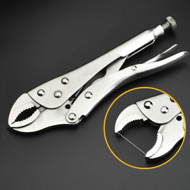 Industrial Grade C-Type Auto-Locking Pliers - Round Straight Pointed Jaw Quick-Sealing Fixing Pliers