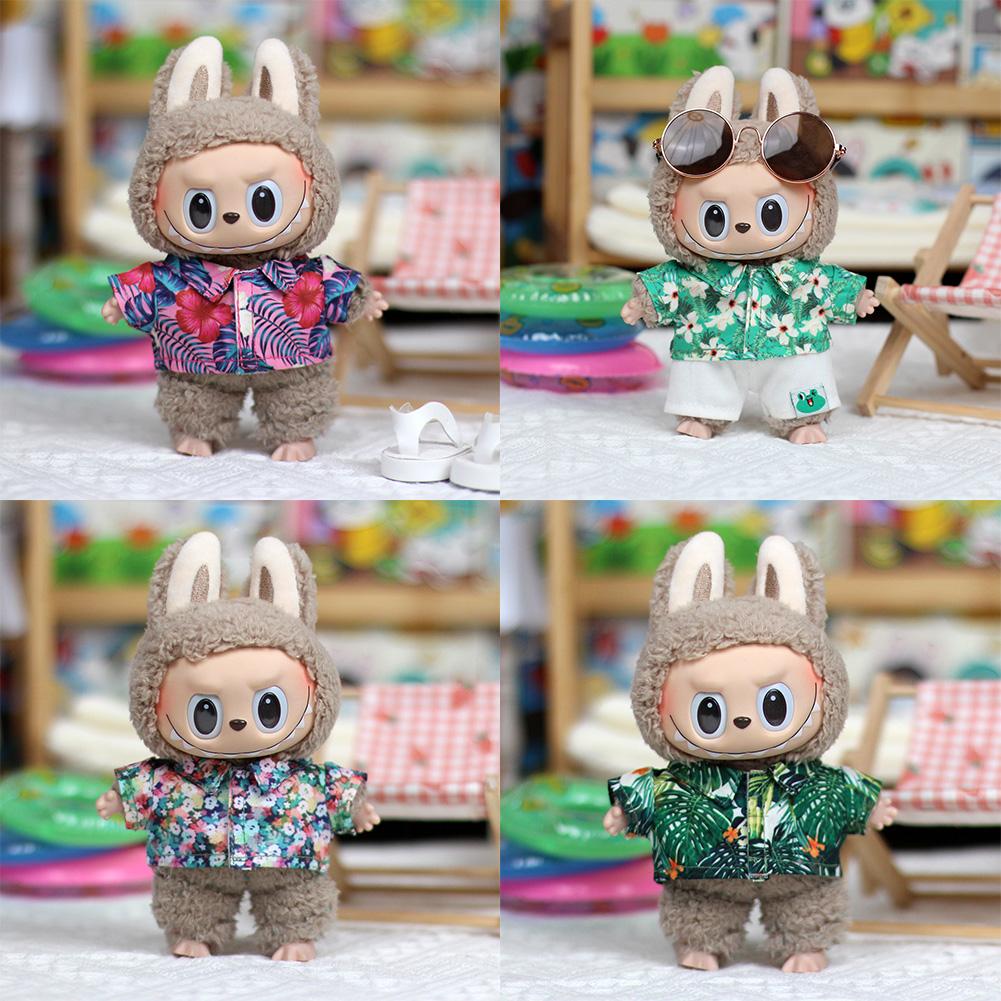 For 17cm Labubu Doll Clothes Fashion Clothes Hoodies Doll Clothes Hoodies Dolls Accessories Cute Decoration Little Cloths
