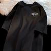 4XL Men Oversized Fashion Loose American Vintage Letter NAET Print Short Sleeve Round Neck Versatile Trend Couple Outfit