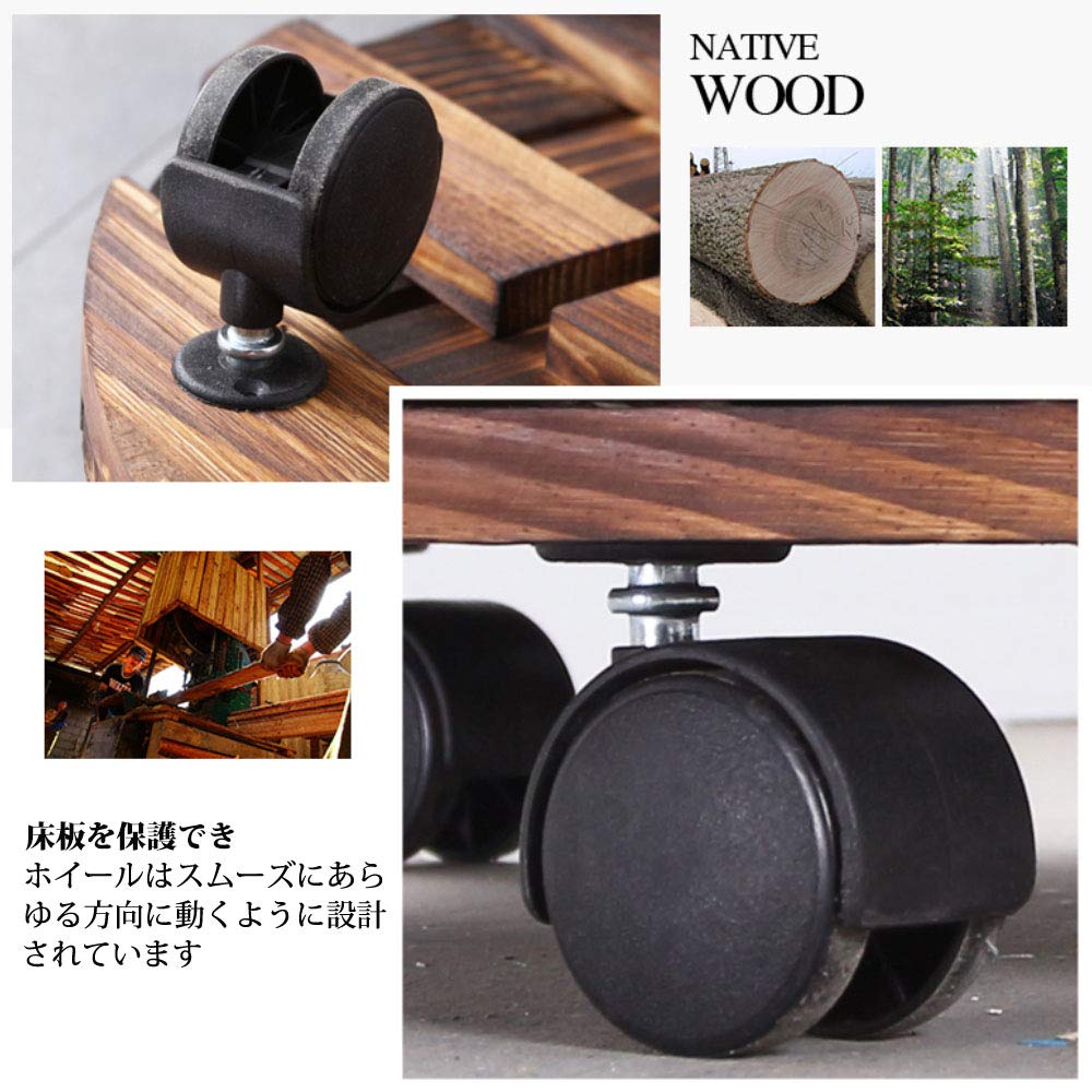 Diameter 30CM Wooden Movable Flower Stand Flower Pot Stand Pot Stand Kitchen Stand Flower Stand Pot Holder Plate Floor Protection Easy To Clean Easy