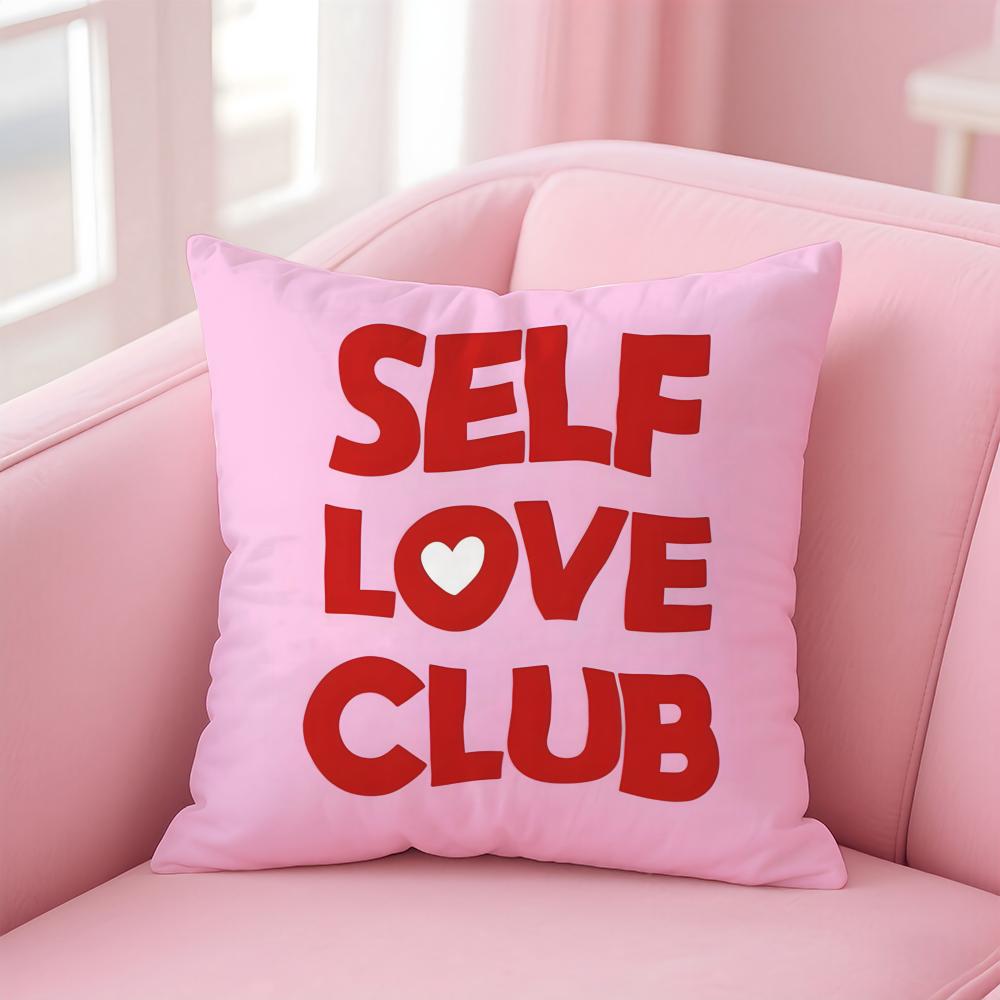 Love yourself love life Cushion Cover Pillow Case Soft Friendly Fabric Concealed Zipper