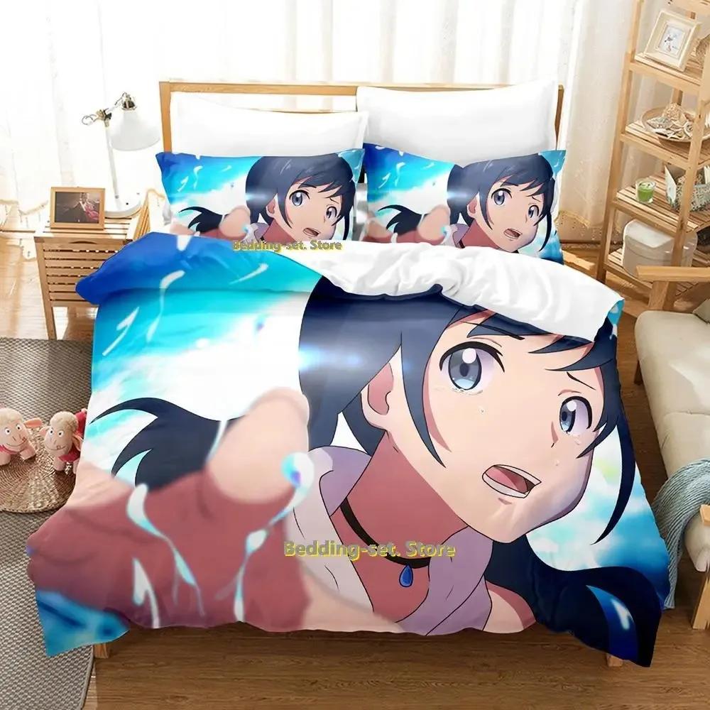 New Weathering With You Bedding Set Single Twin Full Queen King Size Bed Set Adult Kid Bedroom Duvetcover Sets Anime Bed
