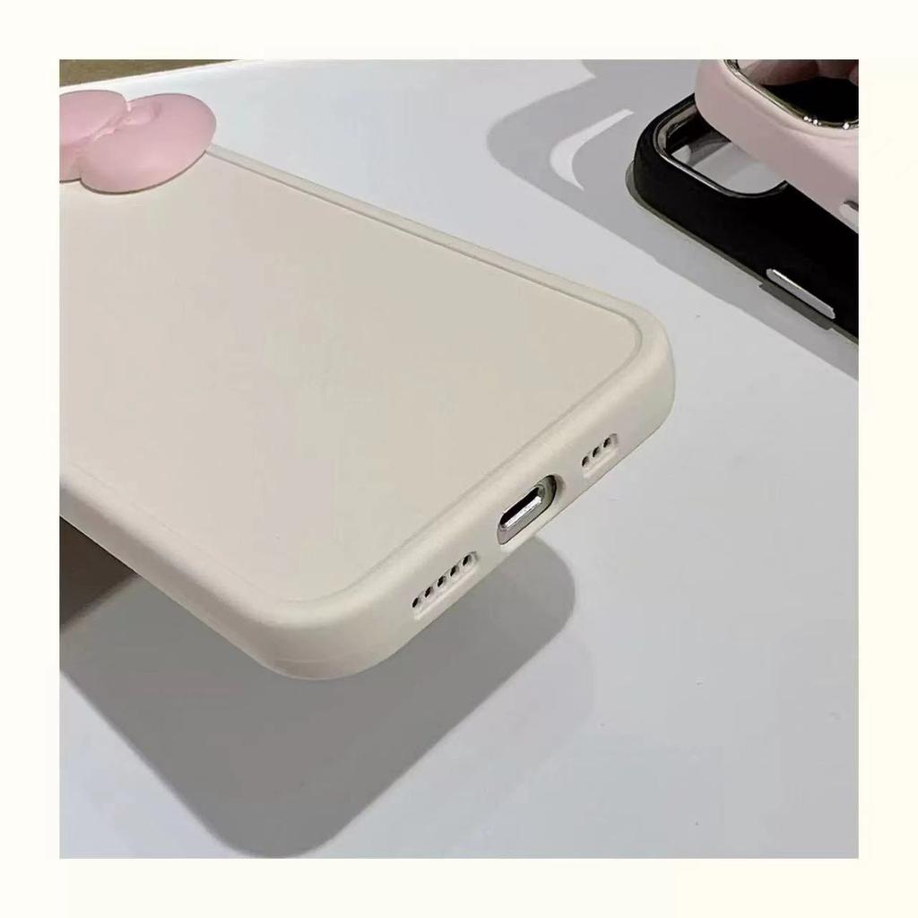 Applicable iPhone17promax mobile phone case 16pro three-dimensional bow Apple 15/12 soft case 11 protective case