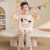 2026 Girls' Long Sleeve Cartoon Pajama Set for Spring, Autumn, and Winter