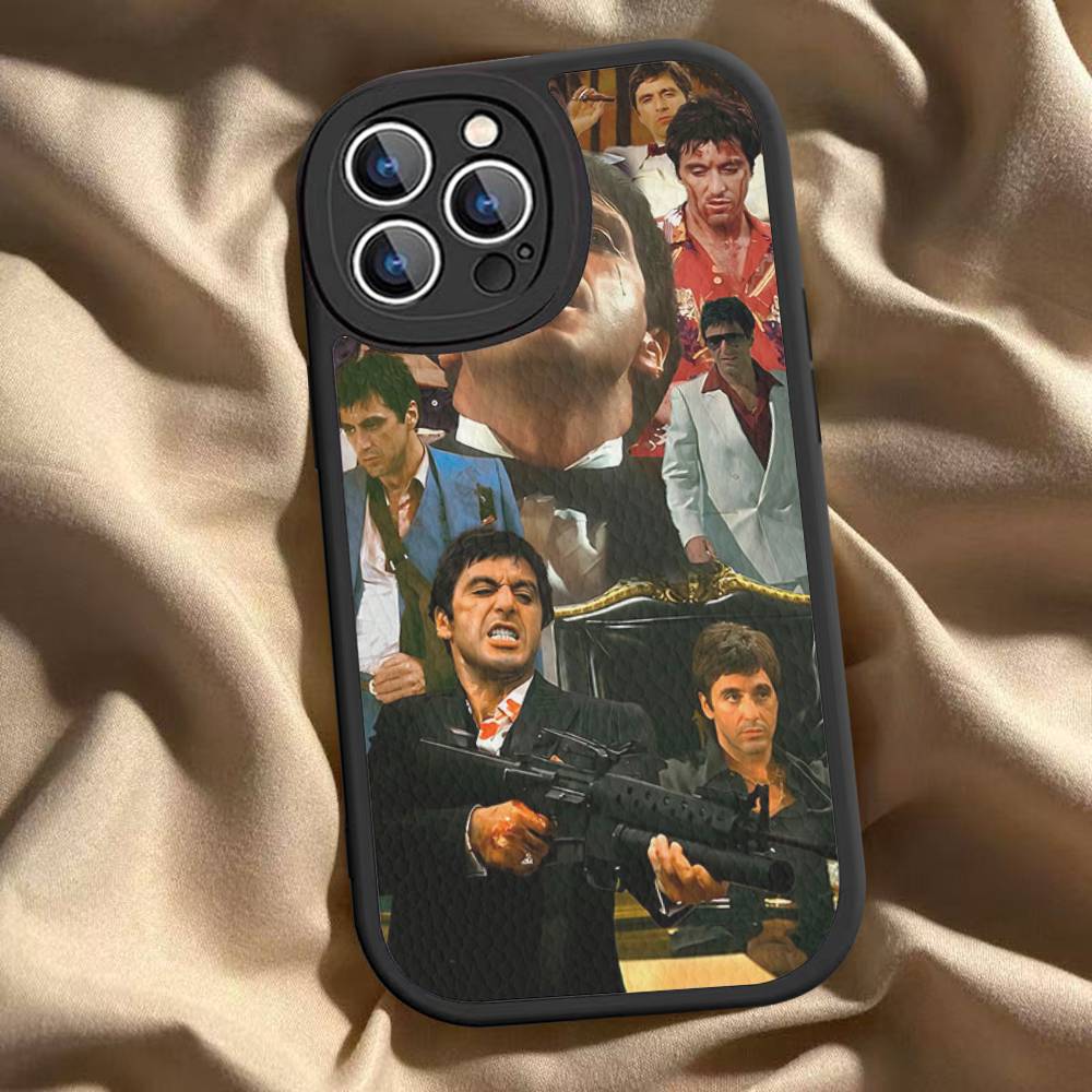 Vintage Classic S-scarface PU Leather Phone Case For IPhone 16 15 14 13 12 11 Pro Max Plus Back Fundas