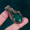 Faceted zambian emerald pendant copper wire wearing pendant gemstone jewelry handmade jewelry chain pendant antique jewelry gift for women