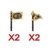 Medieval Military Building Blocks Soldier Figures Black Eagle Knight Weapons Accessories Bow Knife Shield Flag Bricks Toy K047
