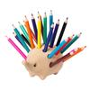 Hedgehog Creative Wooden Pen Cup Pencil Holder Storage Decoration Desktop